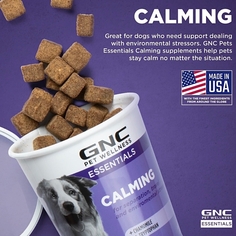 GNC Pet Wellness Essentials‎ Calming Dog Chews Bacon Flavor 60 Count NEW - Picture 10 of 16